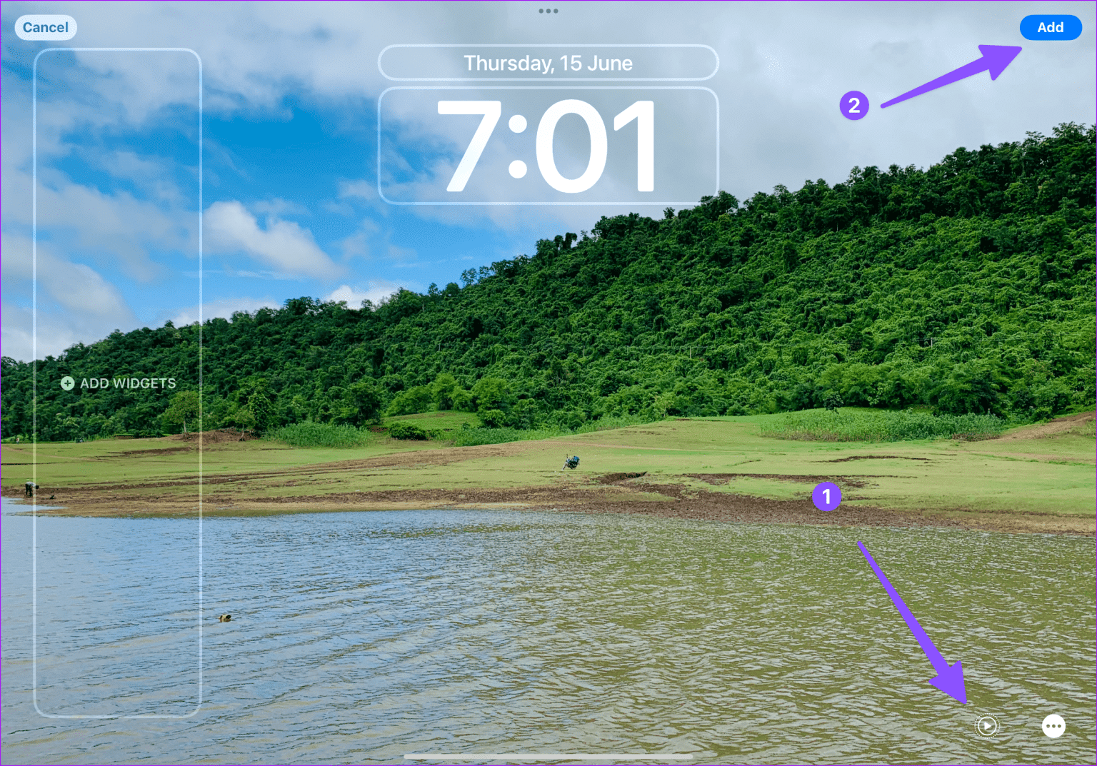 Customize-iPad-Lock-Screen-8-1536x1073-1 كيفية تخصيص شاشة قفل iPad باستخدام الويدجت وخلفيات الشاشة الحية