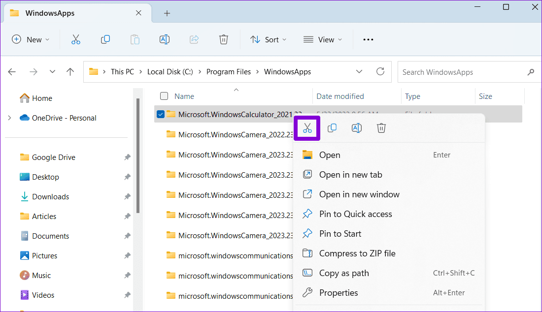 Cut-a-Folder-on-Windows أفضل 6 إصلاحات لخطأ المستخدم المحدد ليس لديه ملف تعريف صالح على Windows
