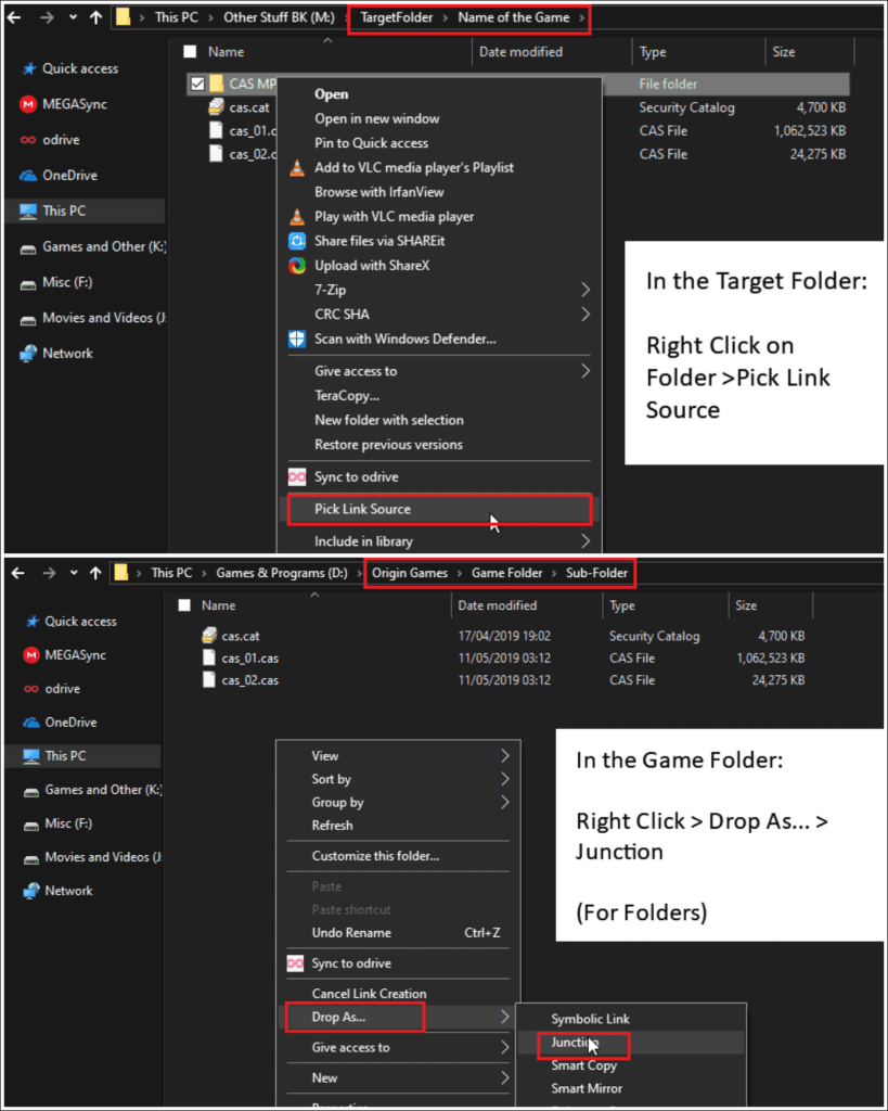 كيفية توفير المساحة المستخدمة بواسطة ألعاب Windows 10 Symbolic Links