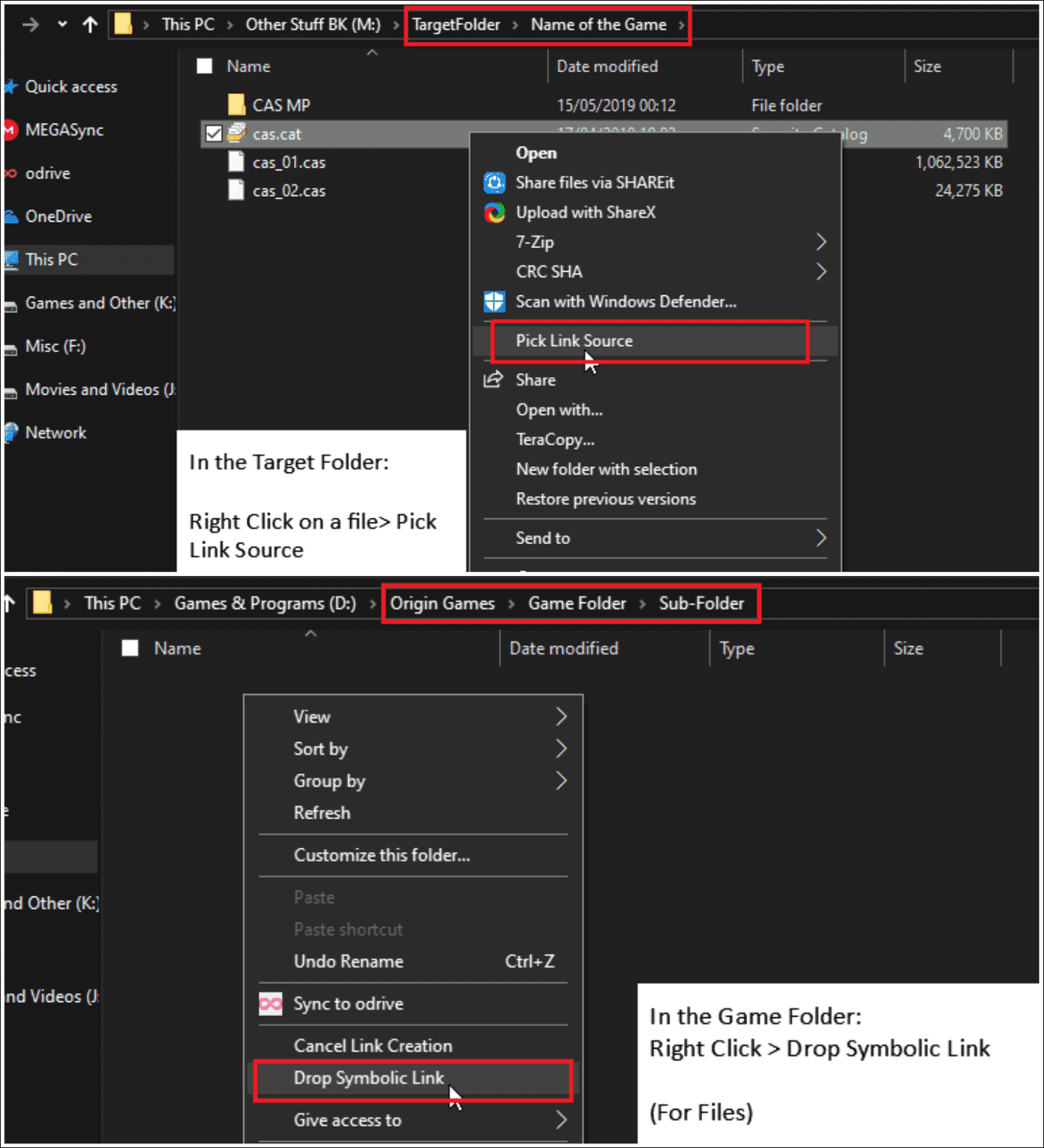 كيفية توفير المساحة المستخدمة بواسطة ألعاب Windows 10 Symbolic Links - %categories