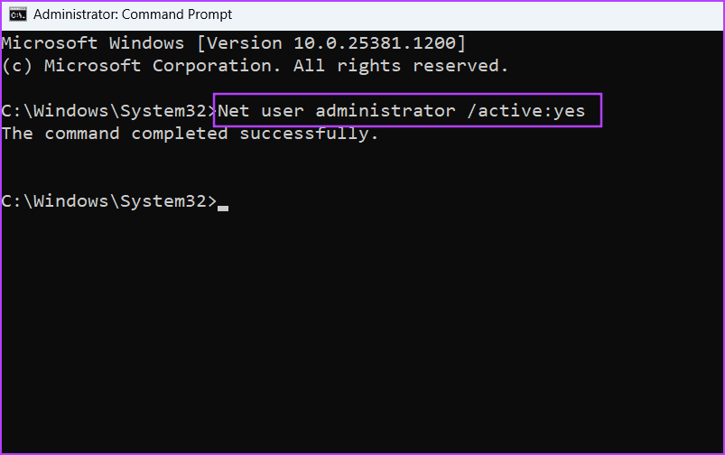 Enable-the-Built-in-Admin-Account-3 أفضل 6 طرق لإصلاح خطأ "ليس لديك وصول كافٍ لإلغاء التثبيت" في Windows