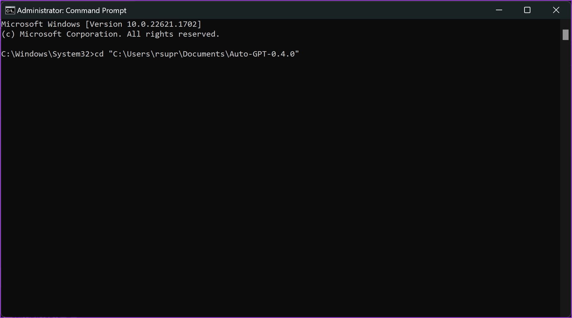 Enter-Command-1 ما هو Auto-GPT وكيفية استخدامه مجانًا