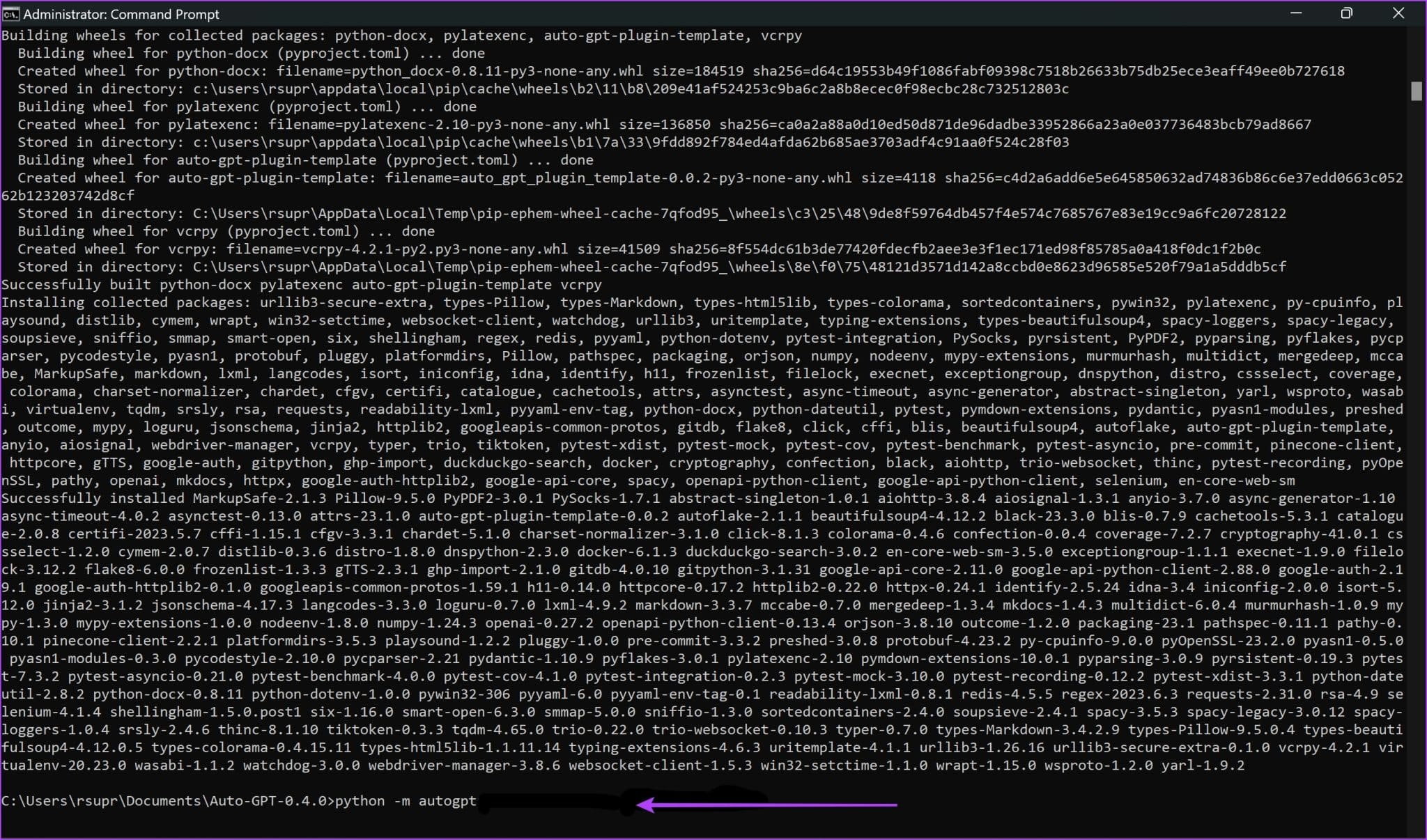 Enter-Command-3-2-2048x1206-1 ما هو Auto-GPT وكيفية استخدامه مجانًا