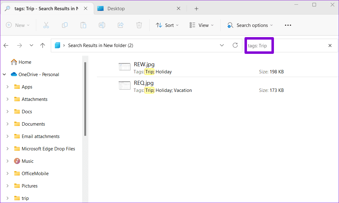 Find-Tagged-Files-Using-File-Explorer-Search كيفية إضافة علامات إلى الملفات للعثور عليها بسهولة في Windows 11