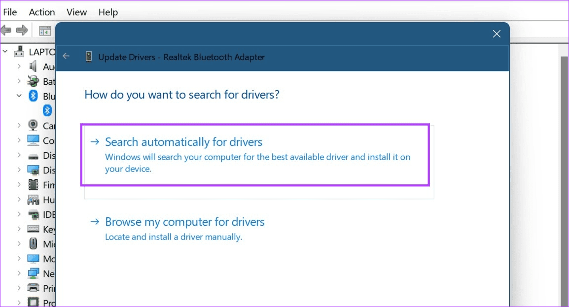 Fix-Try-Connecting-Your-Device-Bluetooth-Error-on-Windows-11-25 كيفية إصلاح خطأ Bluetooth "حاول توصيل جهازك" على Windows 11