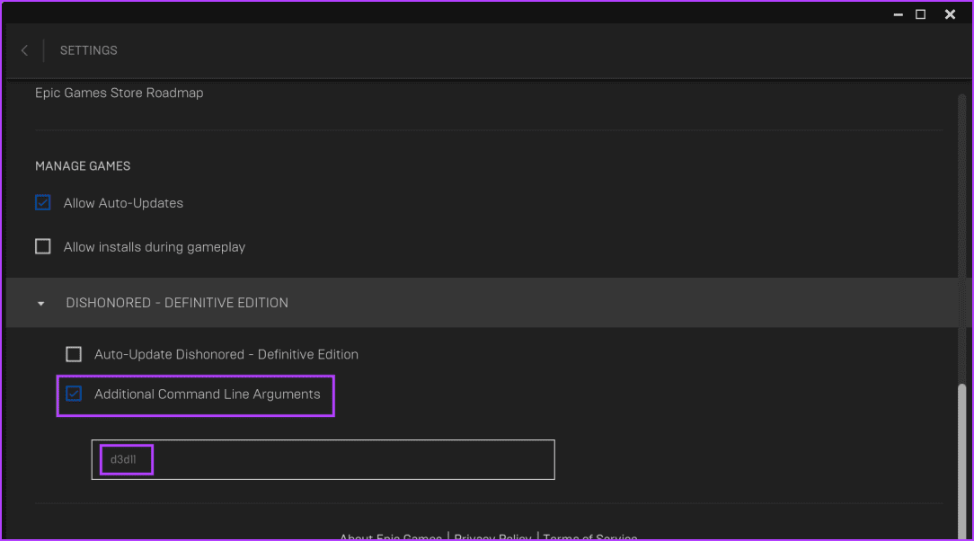 Force-Game-To-Use-DirectX-11-2 أفضل 7 طرق لإصلاح خطأ مطلوب GPU المتوافق مع D3D11 لتشغيل خطأ المحرك على Windows 11