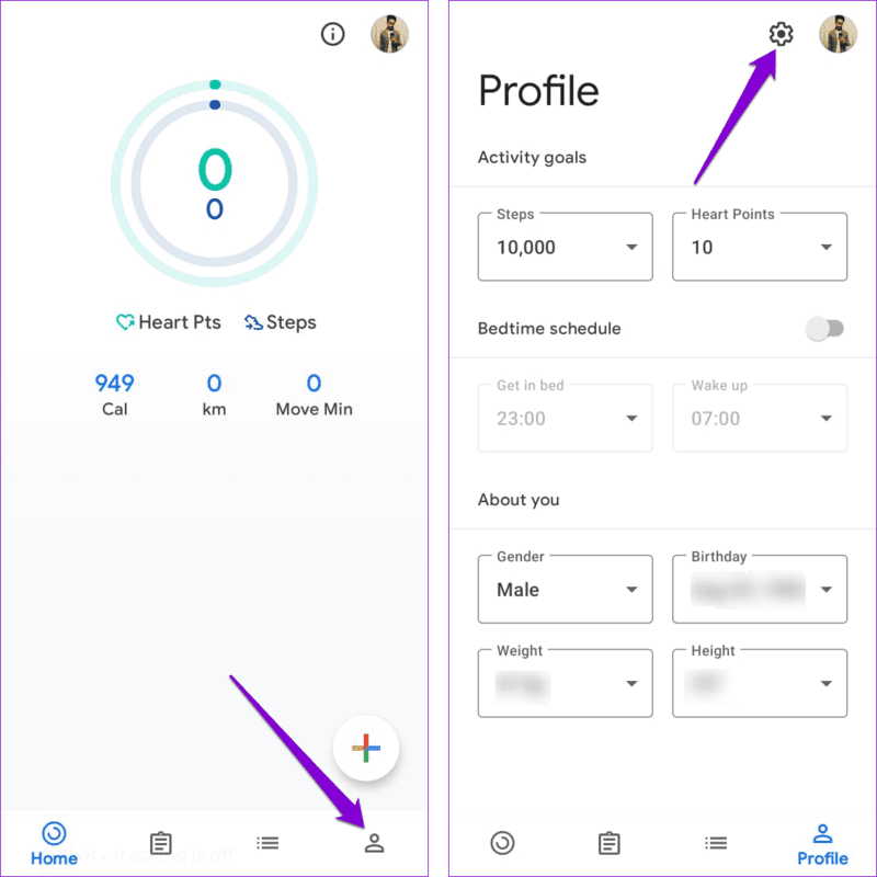 Google-Fit-App-Settings أفضل 7 طرق لإصلاح عدم تتبع تطبيق Google Fit للخطوات على Android