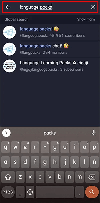 How-to-Access-Existing-Language-Packs كيفية تغيير الكتابة على Telegram