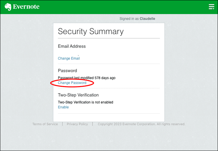 How-to-Change-Evernote-Password-via-a-Browser-4 كيفية تغيير كلمة المرور في Evernote