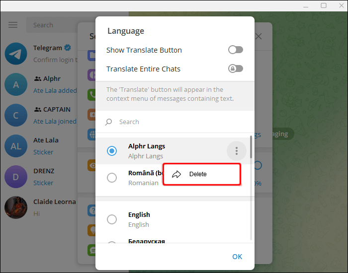 How-to-Delete-a-Language-Pack-on-Telegram-5 كيفية تغيير الكتابة على Telegram