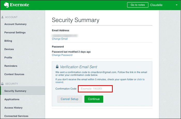 How-to-Enable-the-Two-Step-Verification-for-Evernote-Account-7 كيفية تغيير كلمة المرور في Evernote