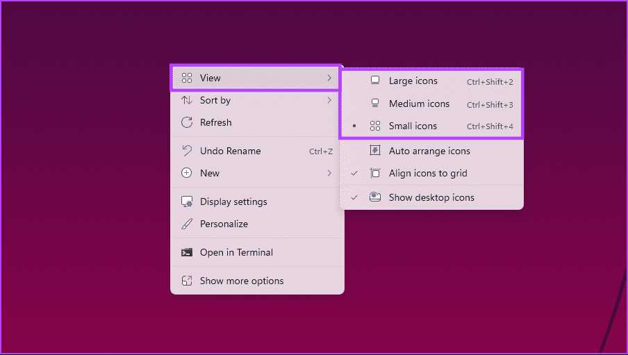 كيفية جعل أيقونات سطح المكتب أصغر على Windows 11 - %categories