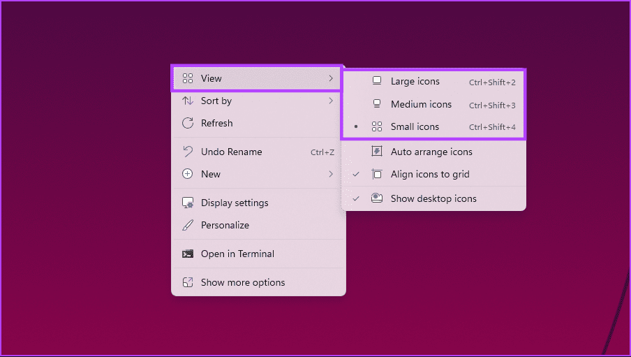 How-to-Make-Desktop-Icons-Smaller_14 كيفية جعل أيقونات سطح المكتب أصغر على Windows 11