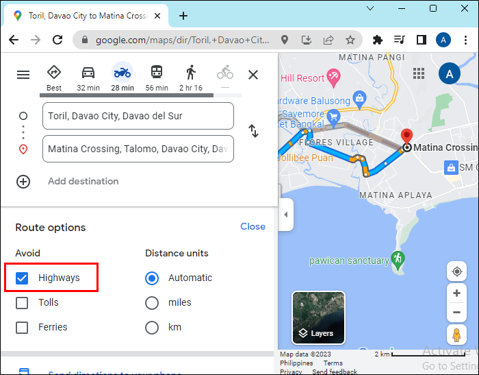 How-to-Set-Up-Google-Maps-to-Avoid-Highways-on-Your-PC-5 كيفية تجنب الطرق السريعة في Google Maps