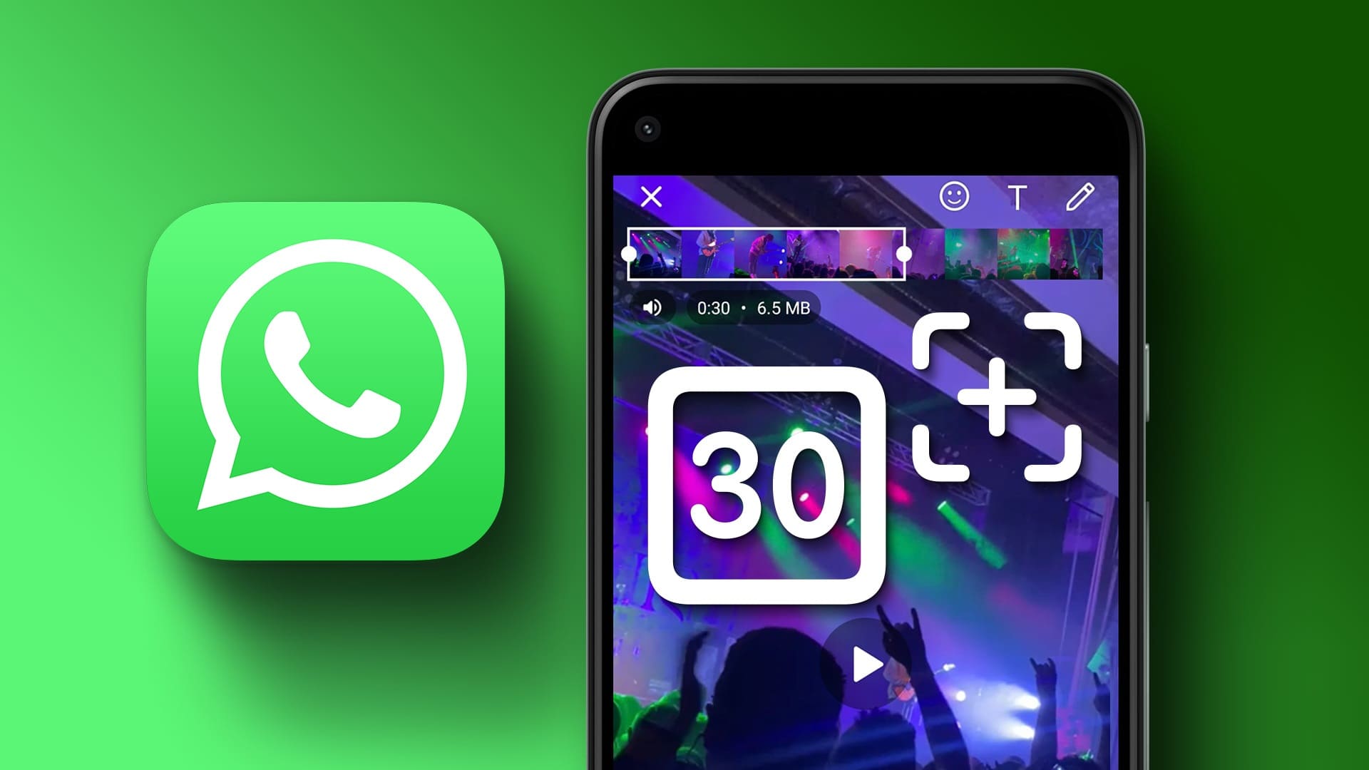 كيفية نشر اقتطاع 30 ثانية من مقاطع فيديو للحالة WhatsApp - %categories