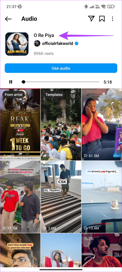 Identify-Insta-Reel-Songs-2 كيفية التعرف على أغاني (Shazam) التي يتم تشغيلها في Instagram Reels