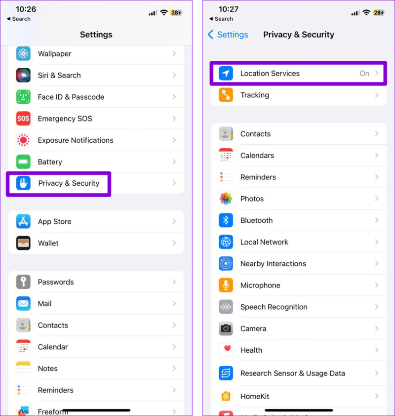 Location-Services-on-iPhone-3-1 أفضل 6 طرق لإصلاح عدم تتبع تطبيق Health للخطوات على iPhone