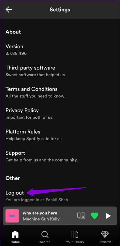 Log-Out-of-Spotify-App-1-750x1536-1 أفضل 6 طرق لإصلاح عدم ظهور كلمات الأغاني على Spotify لأجهزة Android و iPhone