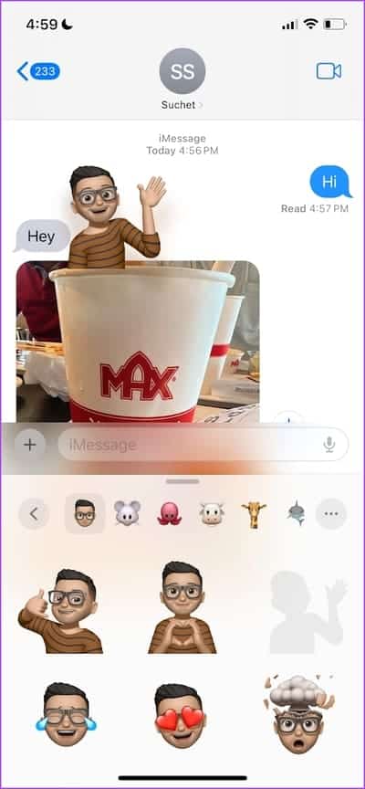 Memoji-Sticker كيفية إنشاء واستخدام الملصقات في iMessage على iOS 17
