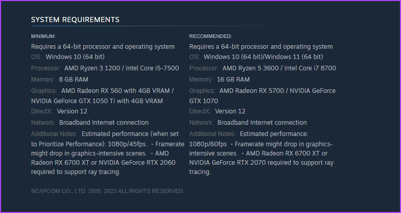 Mini-Requirement أفضل 5 طرق لإصلاح تعطل Resident Evil 4 Remake على Windows 11