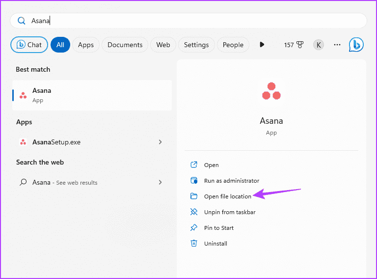 Open-file-location أفضل 3 طرق للتحقق من حجم التطبيق على نظام التشغيل Windows 11