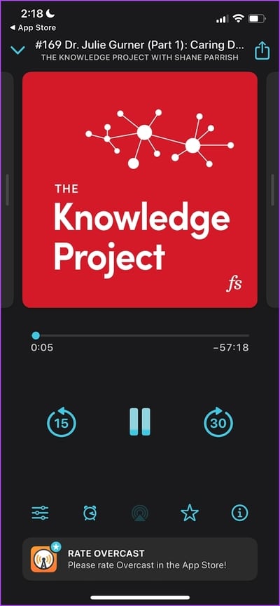 Overcast2 أفضل 7 تطبيقات Podcasts لـ iPhone في عام 2025