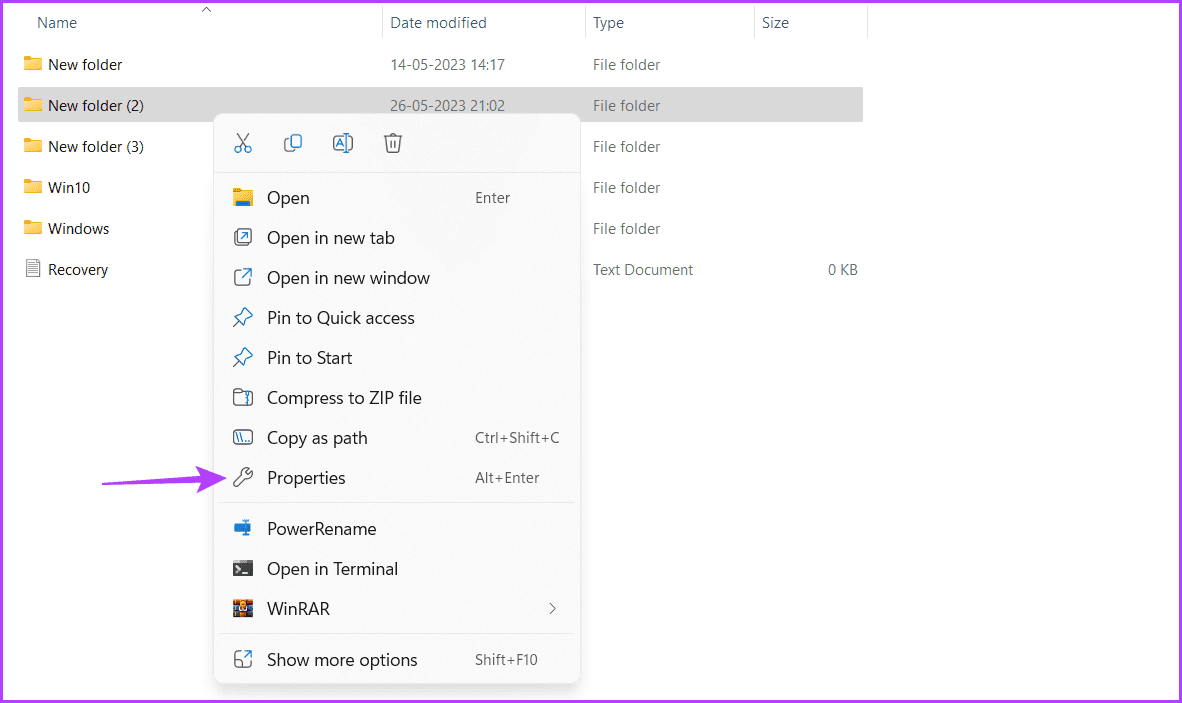 Properties-3 أفضل 5 طرق لإصلاح خطأ "الدليل ليس فارغًا" في Windows 11