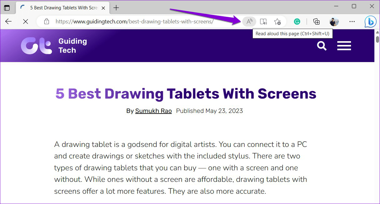 Read-Aloud-Feature-in-Edge-for-Desktop كيفية استخدام ميزة القراءة بصوت عالٍ في Microsoft Edge