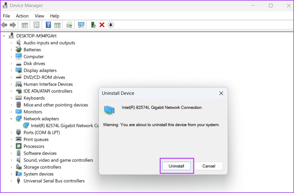 Reinstall-Ethernet-Adapter-3 أفضل 8 طرق لإصلاح خطأ عدم وجود تكوين IP صالح في Ethernet على Windows 11