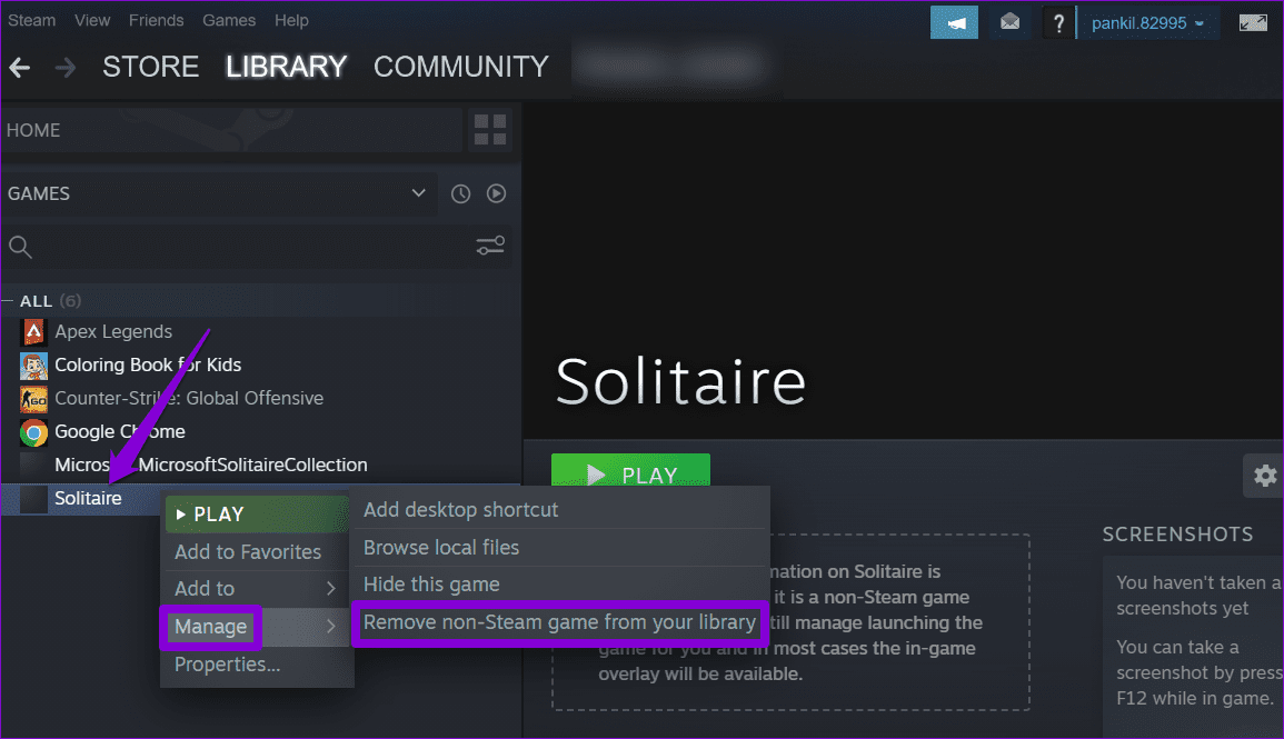 Remove-Non-Steam-Games-From-Steam-Library كيفية إضافة أو إزالة ألعاب غير Steam إلى مكتبة Steam