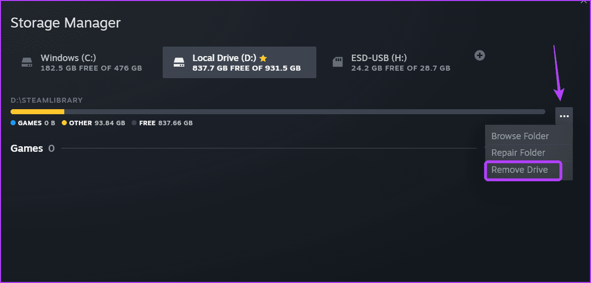 Remove-drive ما هو برنامج مدير تخزين Steam وكيفية استخدامه