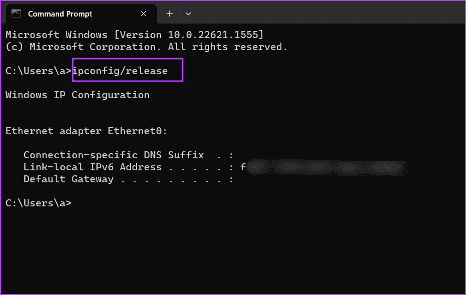 Renew-DHCP-Lease-2-1 أفضل 8 طرق لإصلاح خطأ عدم وجود تكوين IP صالح في Ethernet على Windows 11