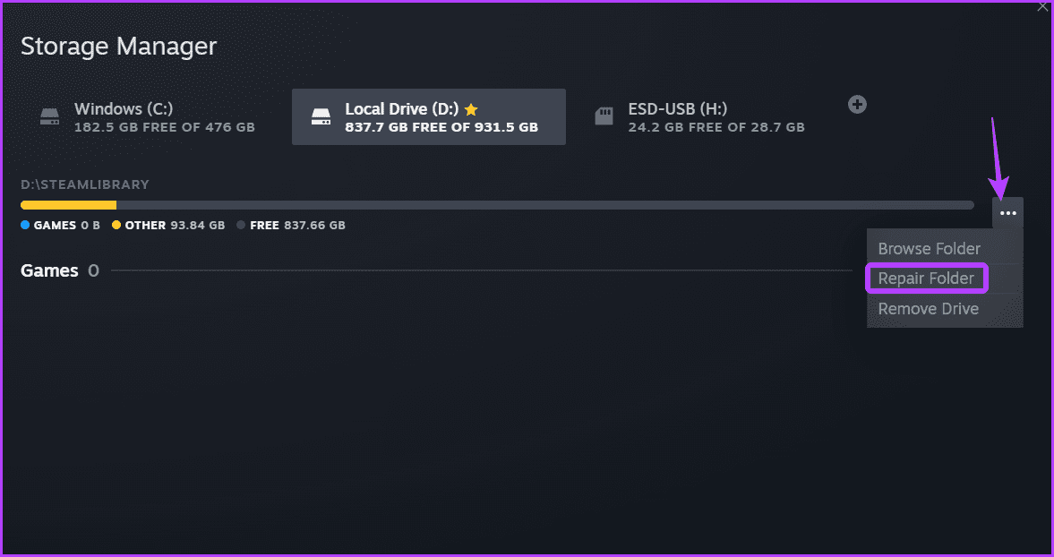 Repair-Folder ما هو برنامج مدير تخزين Steam وكيفية استخدامه