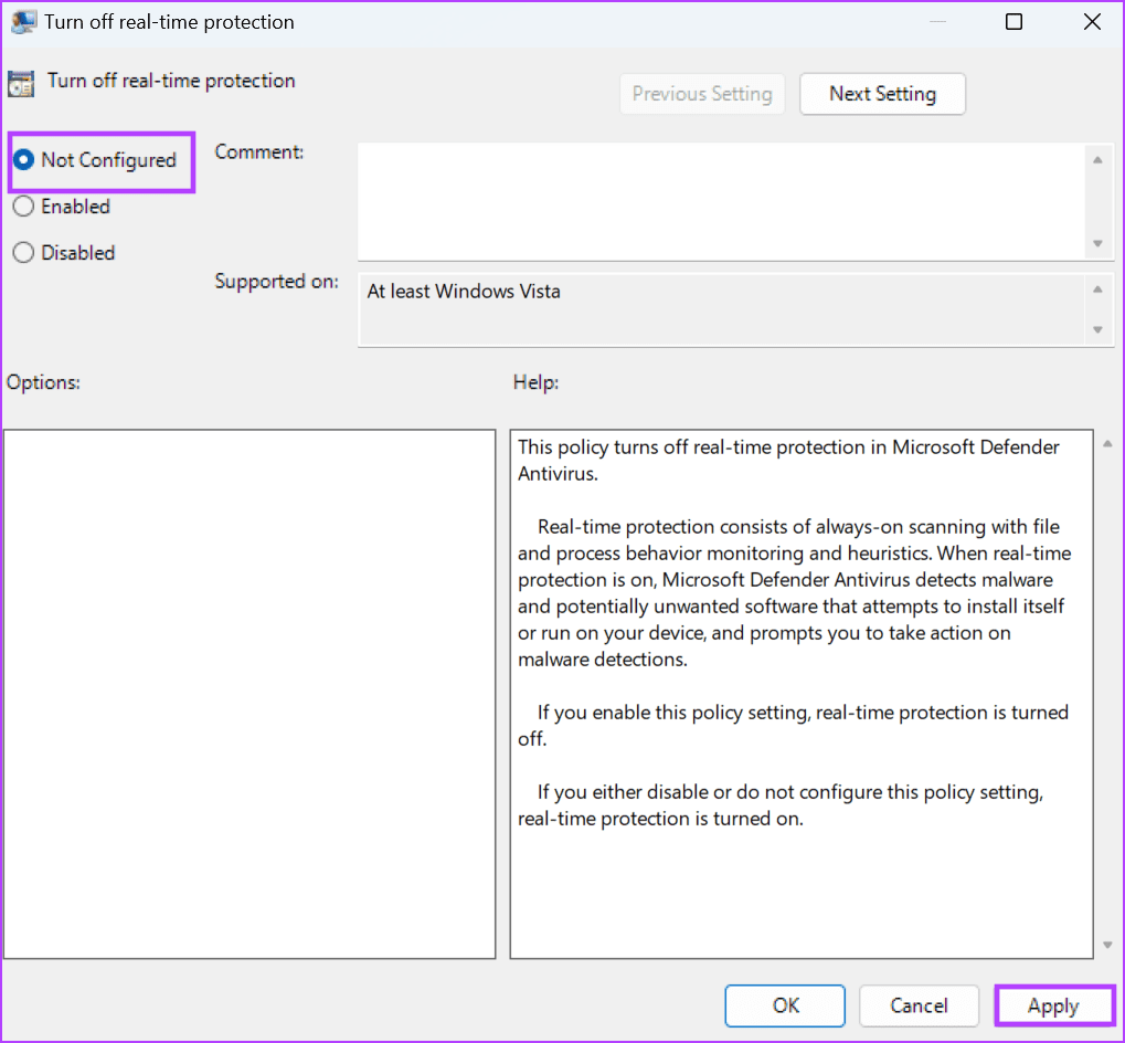 Reset-Group-Policy-Editor-Properties-6 أفضل 6 طرق لإصلاح خطأ هذا الإعداد تتم إدارته بواسطة المسؤول على Windows 11
