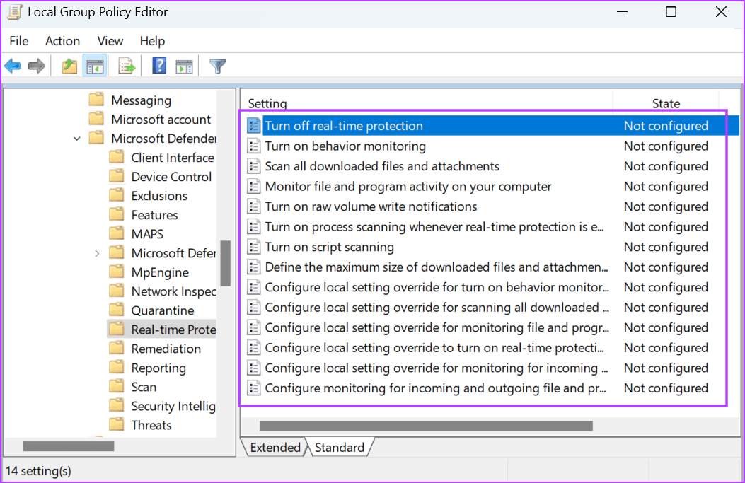 Reset-Group-Policy-Editor-Properties-8 أفضل 6 طرق لإصلاح خطأ هذا الإعداد تتم إدارته بواسطة المسؤول على Windows 11
