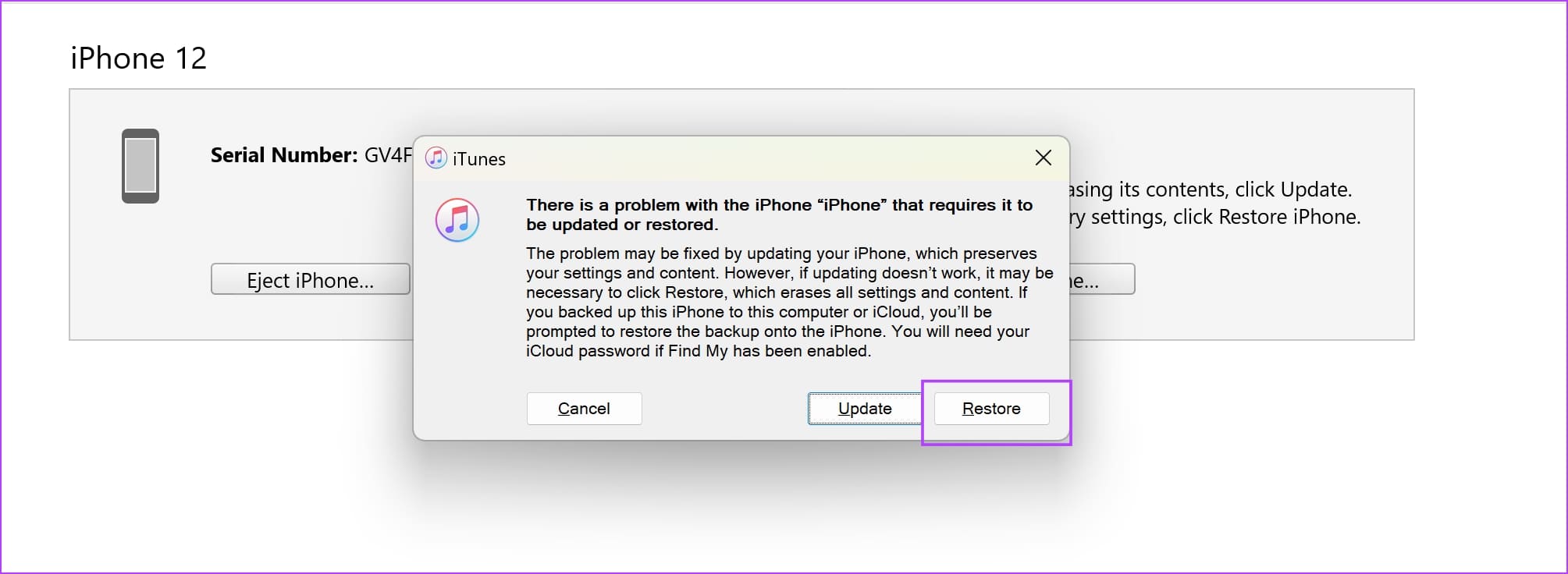Restore-iPhone كيفية إزالة iOS 17 Developer Beta من iPhone