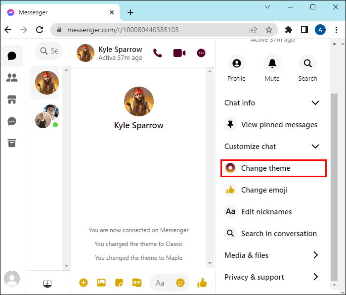 Reverting-the-Theme-to-the-Default-Setting-on-Desktop-3 كيفية إزالة سمة افتراضية في Messenger