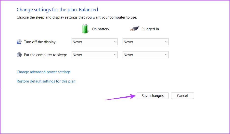 Save-changes 4 أفضل الطرق لتعطيل وضع السكون في Windows 11