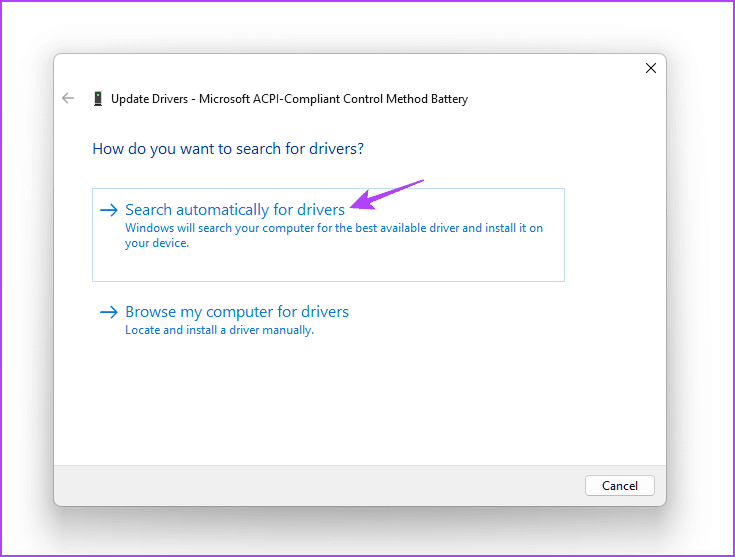 Search-automatically-for-drivers-3 5 طرق سريعة للإصلاح لا يمكن تغيير خطة الطاقة في Windows 11