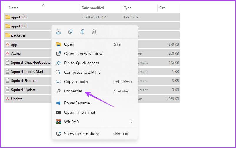 Selecting-files أفضل 3 طرق للتحقق من حجم التطبيق على نظام التشغيل Windows 11