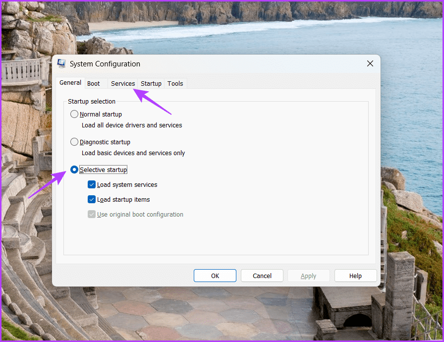 Selective-Startup أفضل 6 طرق لإصلاح عدم عمل ميزة اختفاء شريط المهام التلقائي في Windows 11