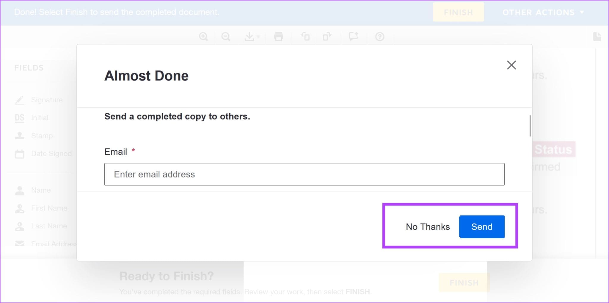 Send-to-Others-2048x1019-1 4 طرق لإضافة توقيع رقمي أو توقيع إلكتروني مجانًا
