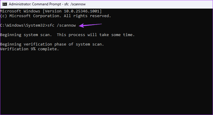 Sfc-Scan-2 أفضل 5 طرق لإصلاح خطأ "الدليل ليس فارغًا" في Windows 11