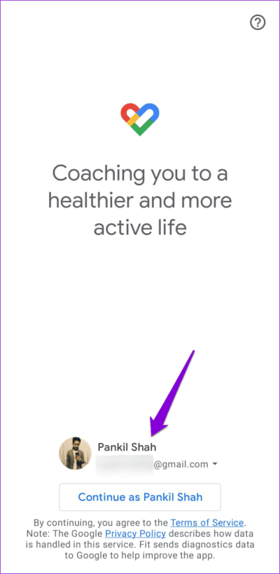 Sign-Into-the-Fit-App أفضل 7 طرق لإصلاح عدم تتبع تطبيق Google Fit للخطوات على Android