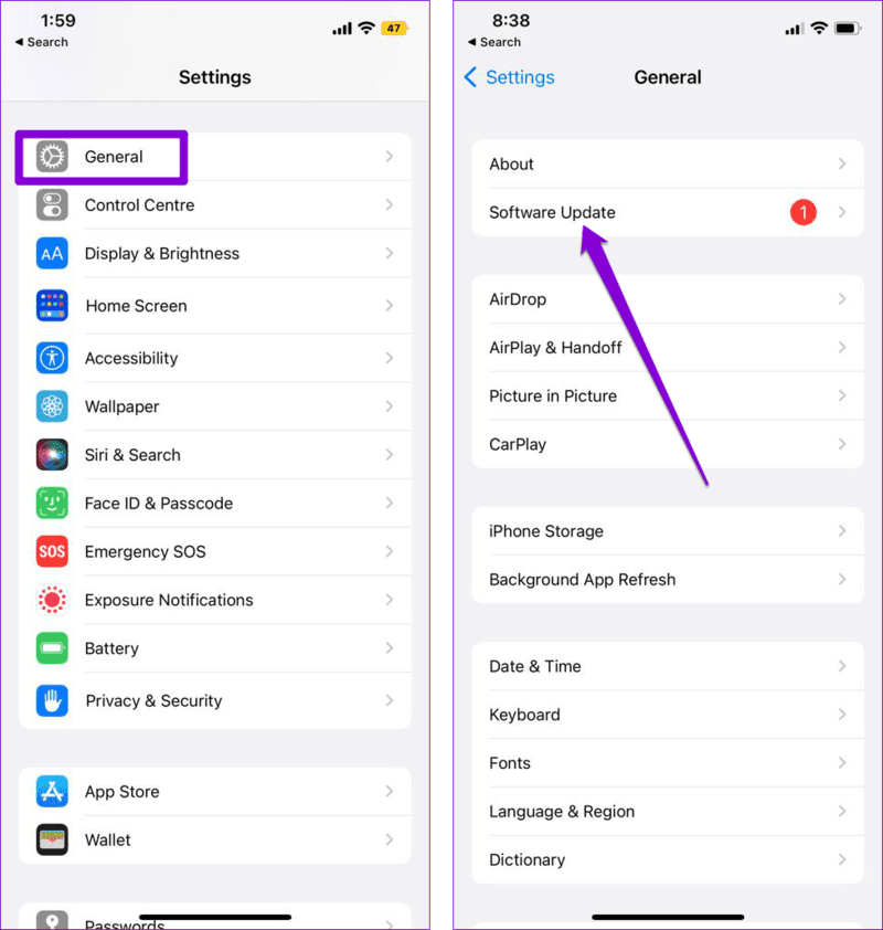 Software-Update-on-iPhone-5-1 أفضل 6 طرق لإصلاح عدم تتبع تطبيق Health للخطوات على iPhone