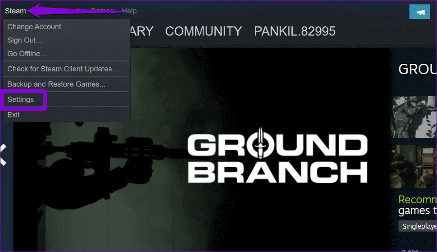 Steam-App-Settings-2 أفضل 7 طرق لإصلاح خطأ قفل ملف المحتوى في Steam لنظام Windows