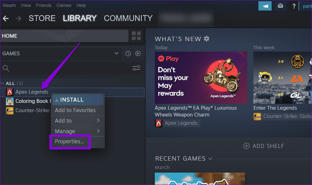 Steam-Game-Properties-1 أفضل 7 طرق لإصلاح خطأ قفل ملف المحتوى في Steam لنظام Windows