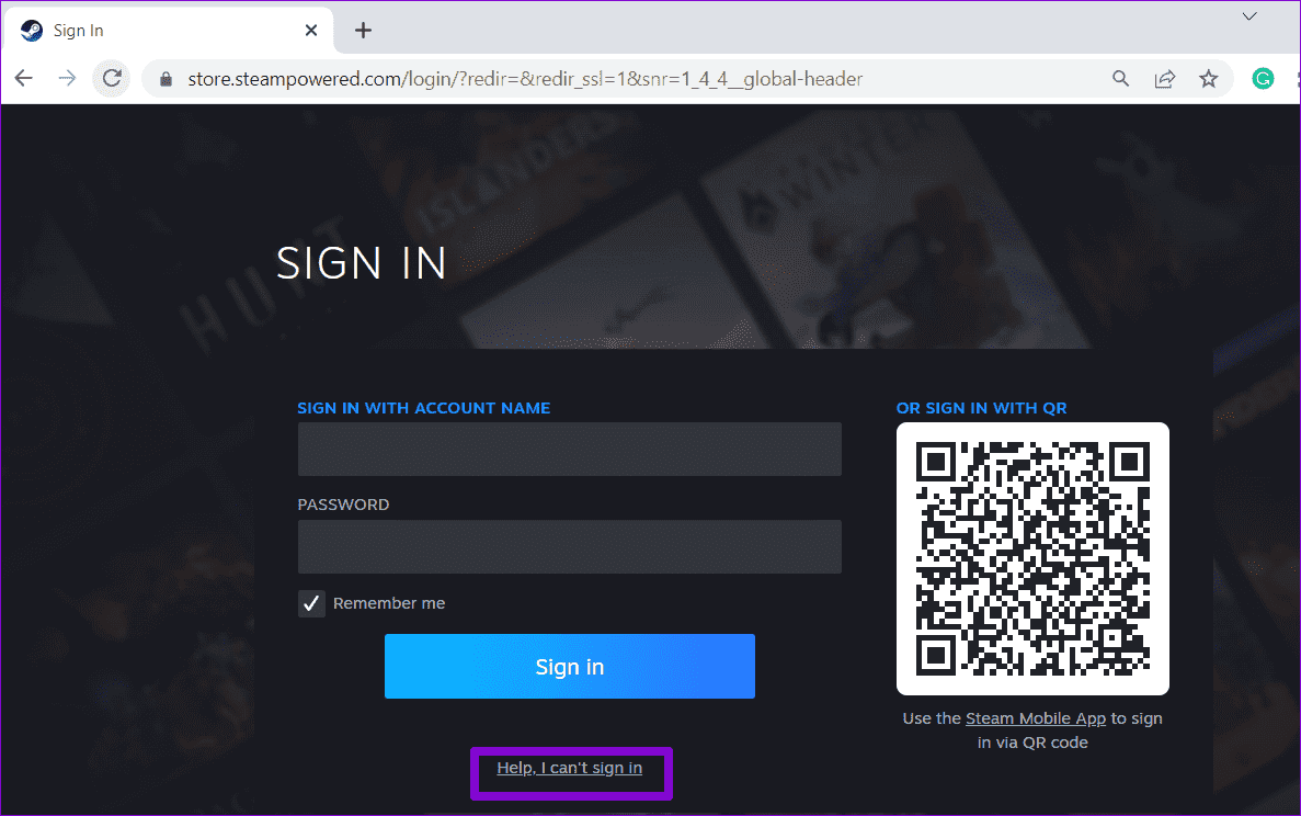 Steam-Login-Page أفضل 7 طرق لإصلاح ظهور رمز خطأ تسجيل الدخول E84 في Steam على Windows