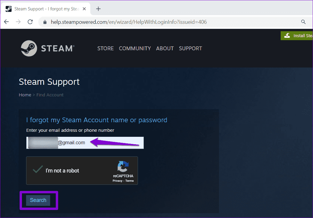 Steam-Verify-Email-Page أفضل 7 طرق لإصلاح ظهور رمز خطأ تسجيل الدخول E84 في Steam على Windows