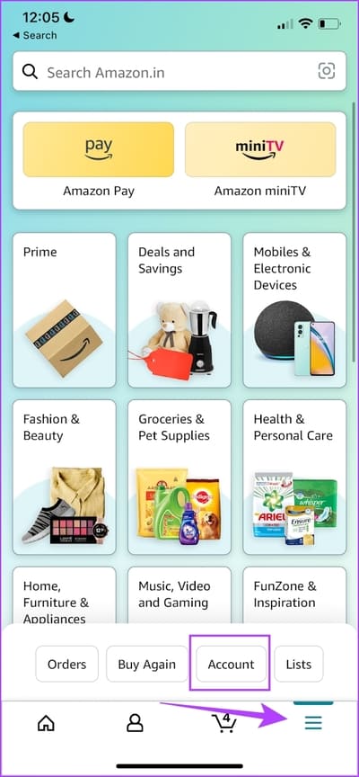 Tap-on-Account-5 كيفية تغيير حساب Amazon على Kindle